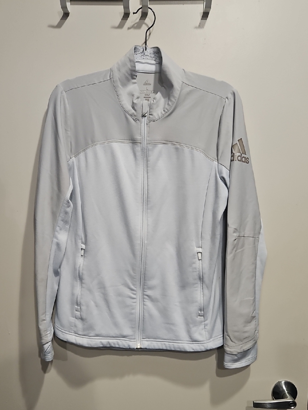 Adidas Golf Light Gray Full-Zip Utility Jacket Large